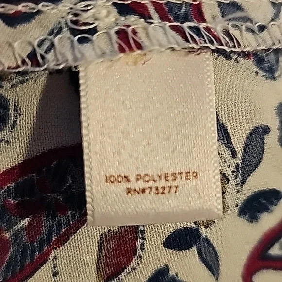 LC Lauren Conrad Back Tie Print Blouse - Picture 7 of 8